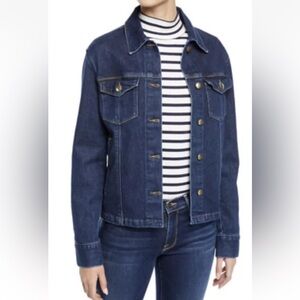 Frame Denim women’s Snap Away Trucker denim jacket Habour Lane wash Sz XS